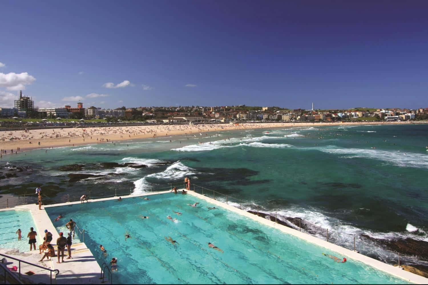 Bondi Beach Icebergs Pool Aerial View Wallpaper