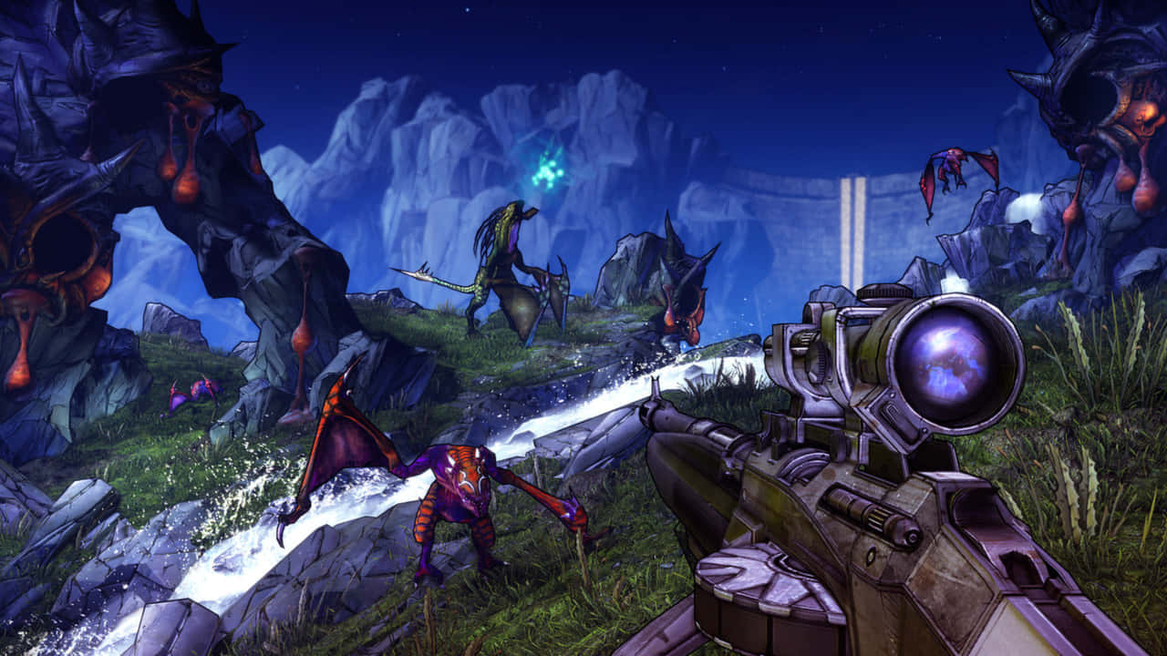 Borderlands2_ Alien Wildlife Encounter Wallpaper