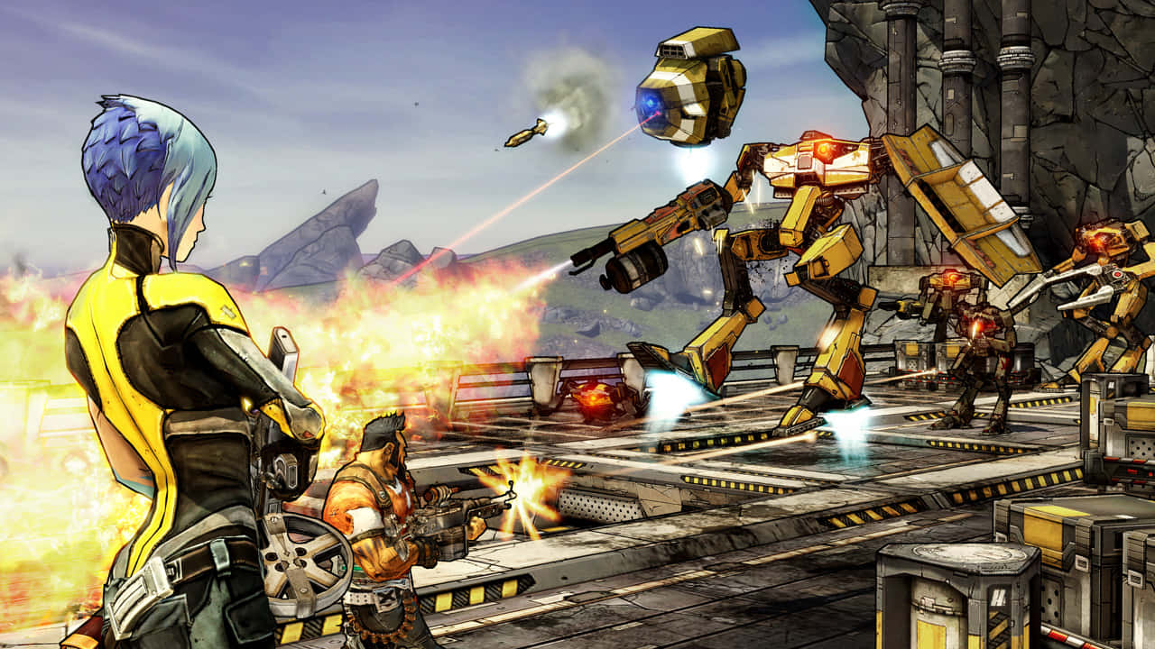 Borderlands2_ Battle Scene Wallpaper