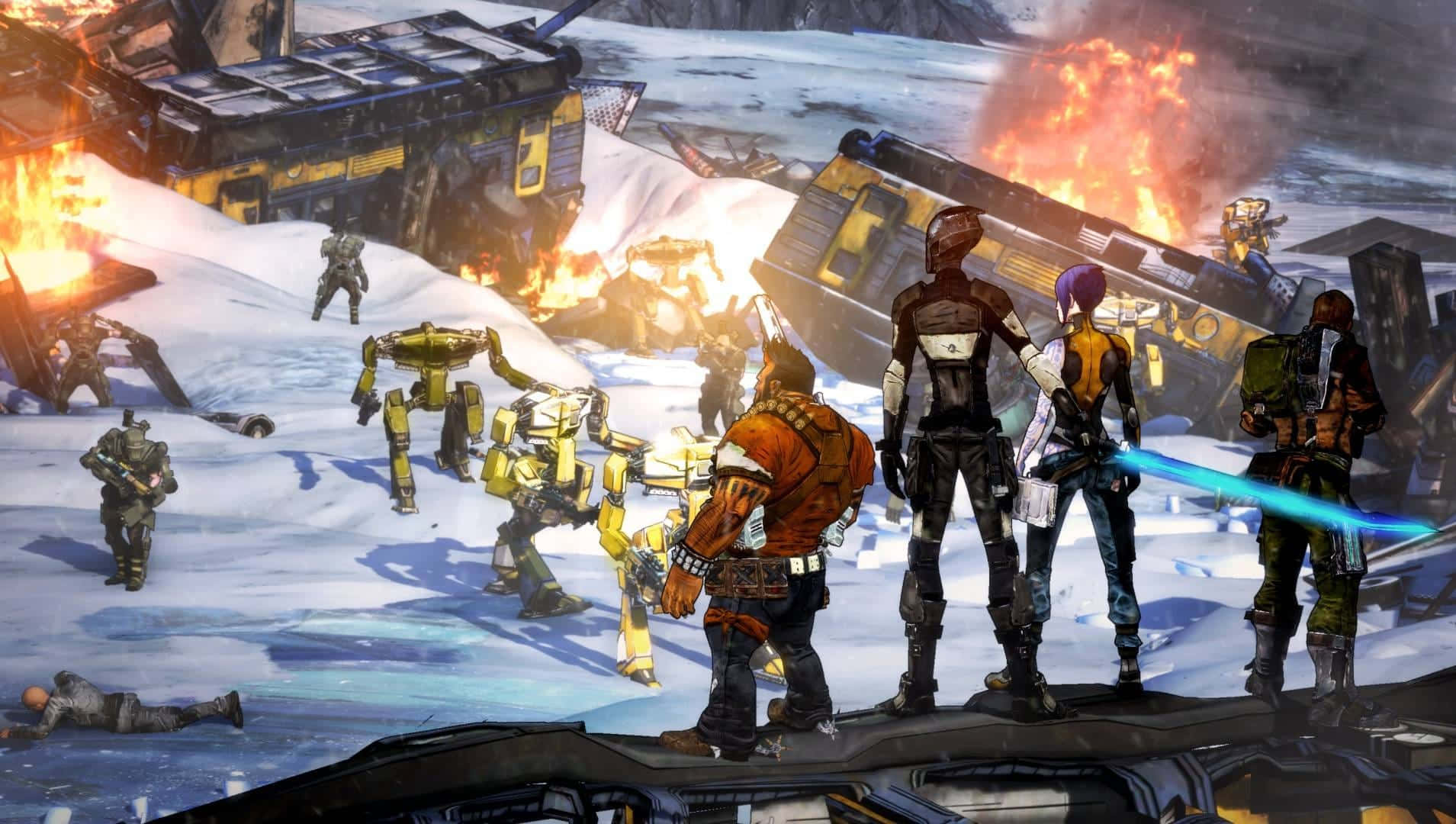 Borderlands2_ Heroes_ Watching_ Explosion Wallpaper