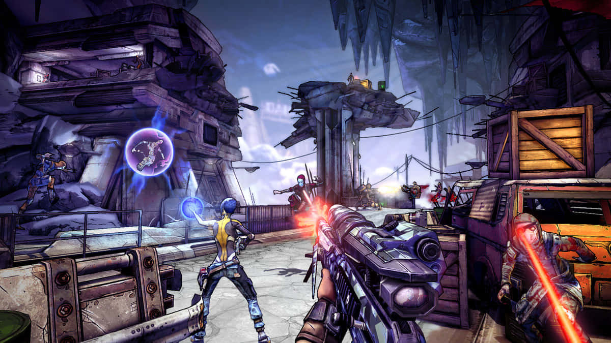 Borderlands2 Intense Battle Scene Wallpaper