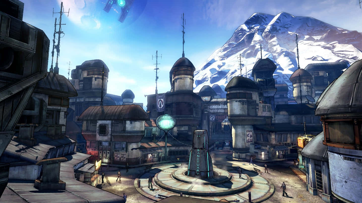 Borderlands2_ Sanctuary_ Town_ View Wallpaper