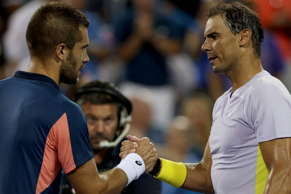 Borna Coric And Rafael Nadal Respect Wallpaper