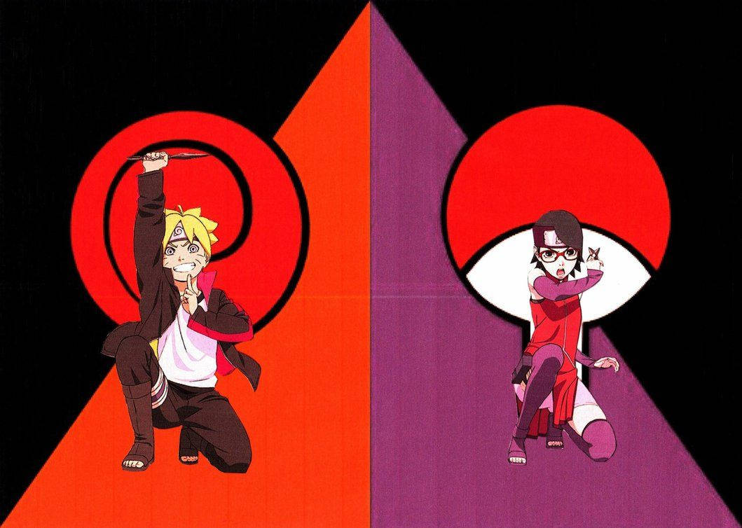 Boruto Uzumaki And Sarada Wallpaper