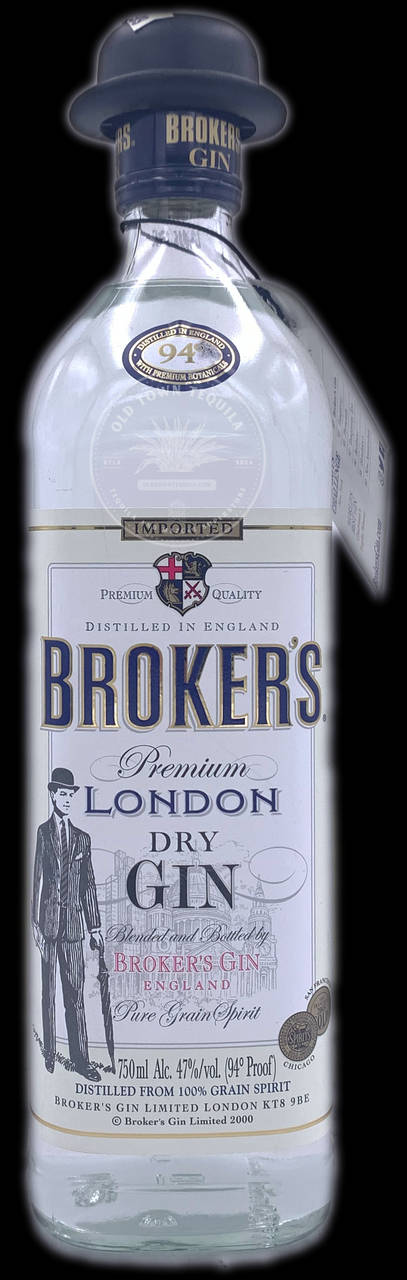 Bottle Of 750ml Brokers Gin Wallpaper