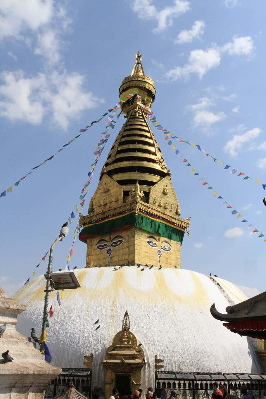 Boudhanath Stupa And Some Clouds Wallpaper