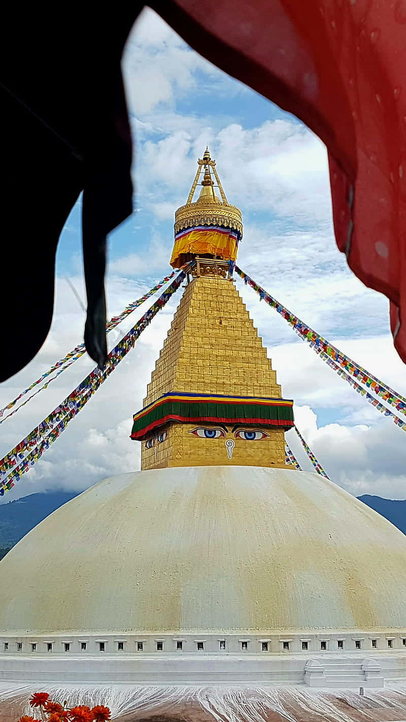 Boudhanath Stupa Eyes And Nose Wallpaper