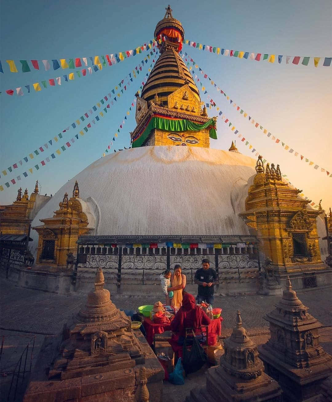 Boudhanath Stupa Family Wallpaper