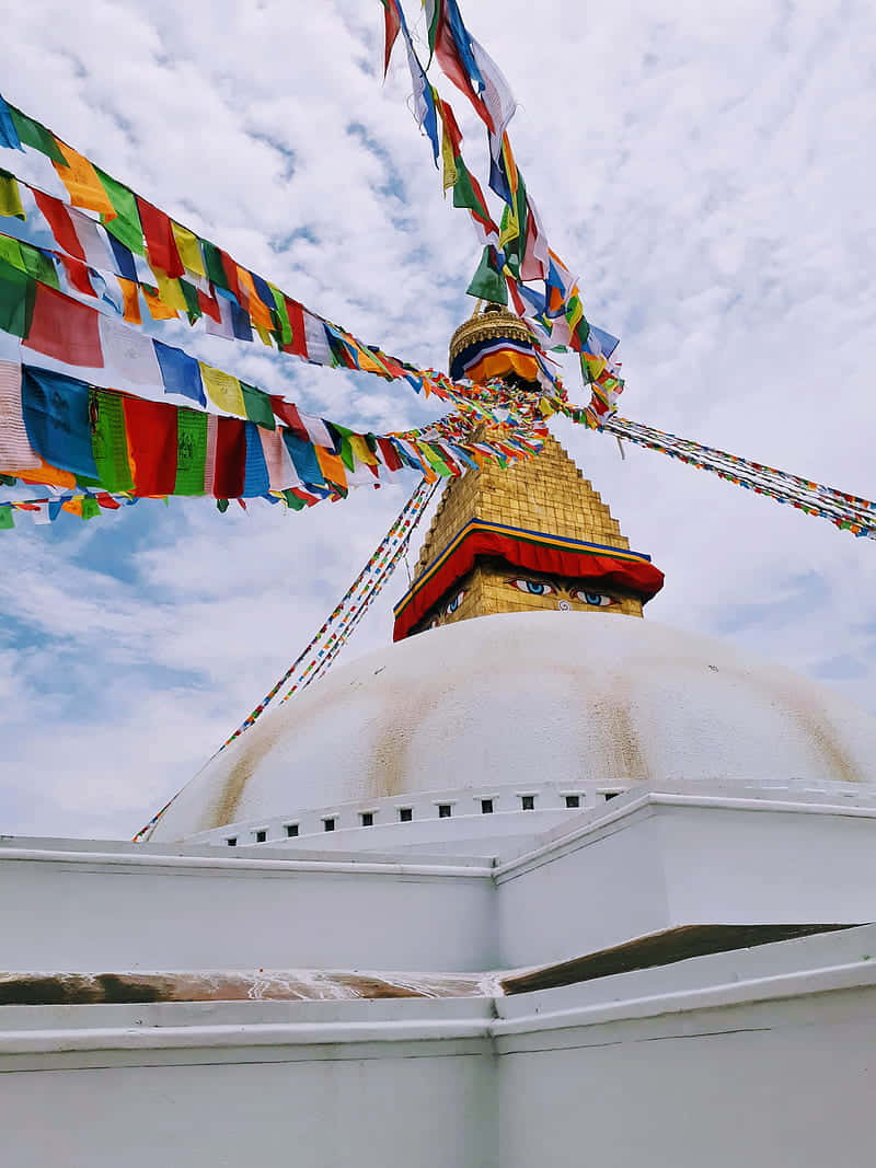 Boudhanath Stupa Portrait Side-angle Shot Wallpaper