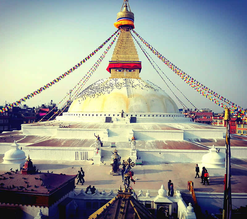 Boudhanath Stupa Vintage Wallpaper