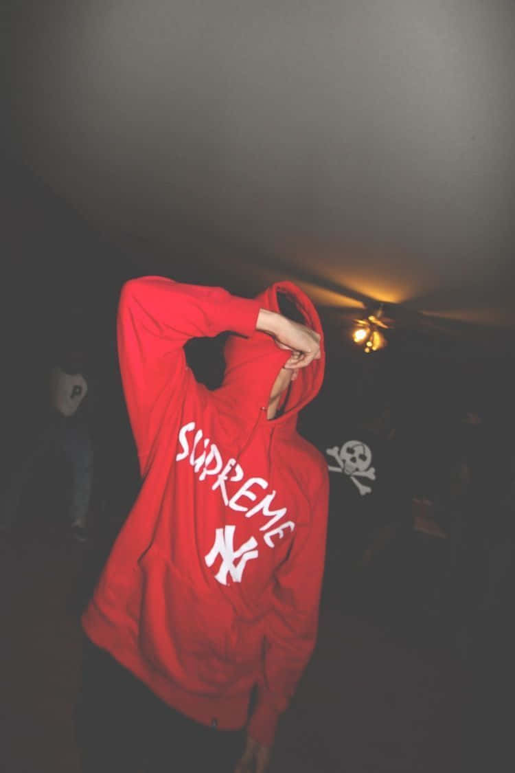 Boy In A New York Supreme Hoodie Wallpaper