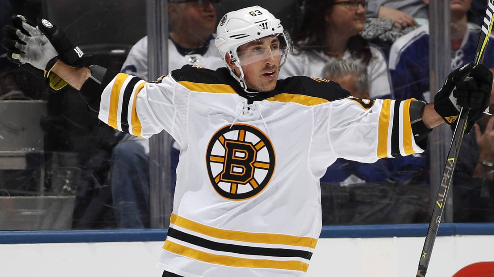 Brad Marchand Boston Bruins White Uniform Wallpaper