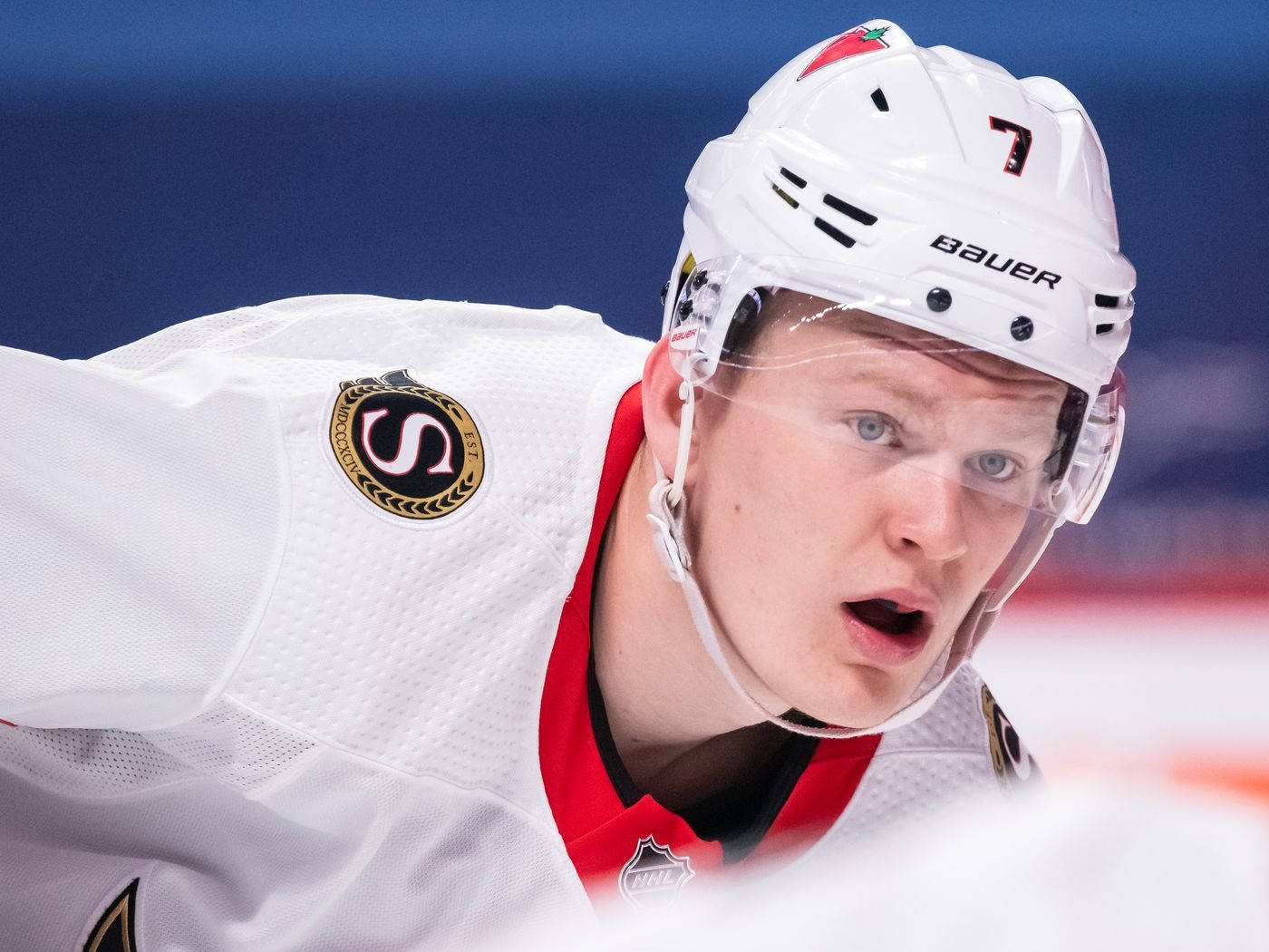 Brady Tkachuk White Ottawa Senators Wallpaper