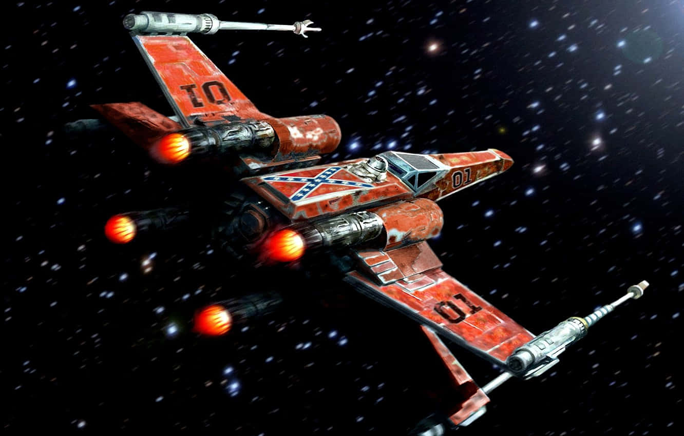 Bravely Soaring In A Star Wars X-wing Wallpaper