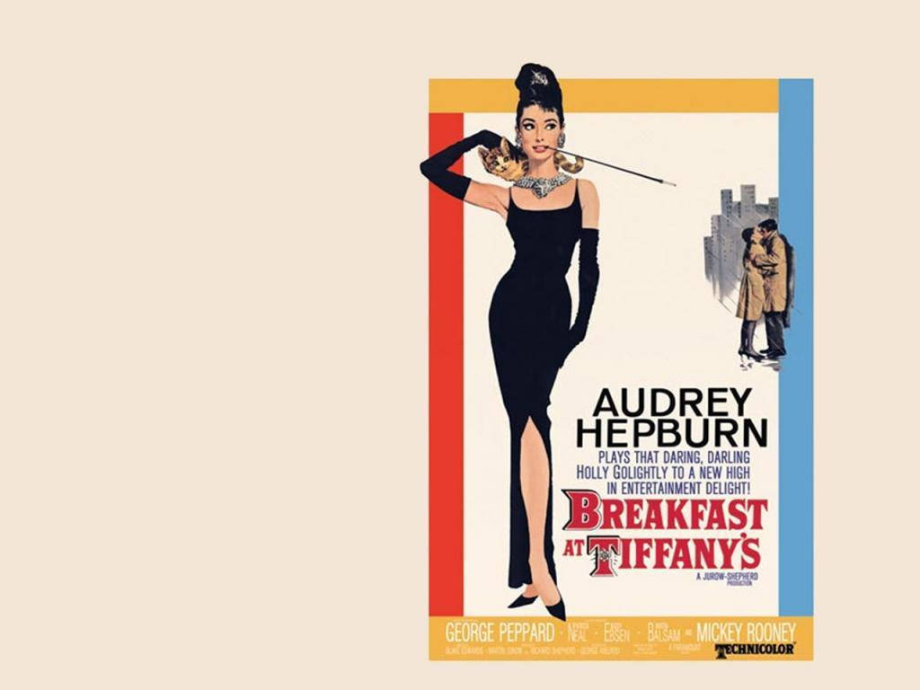 Breakfast At Tiffany's Yellow Poster Wallpaper