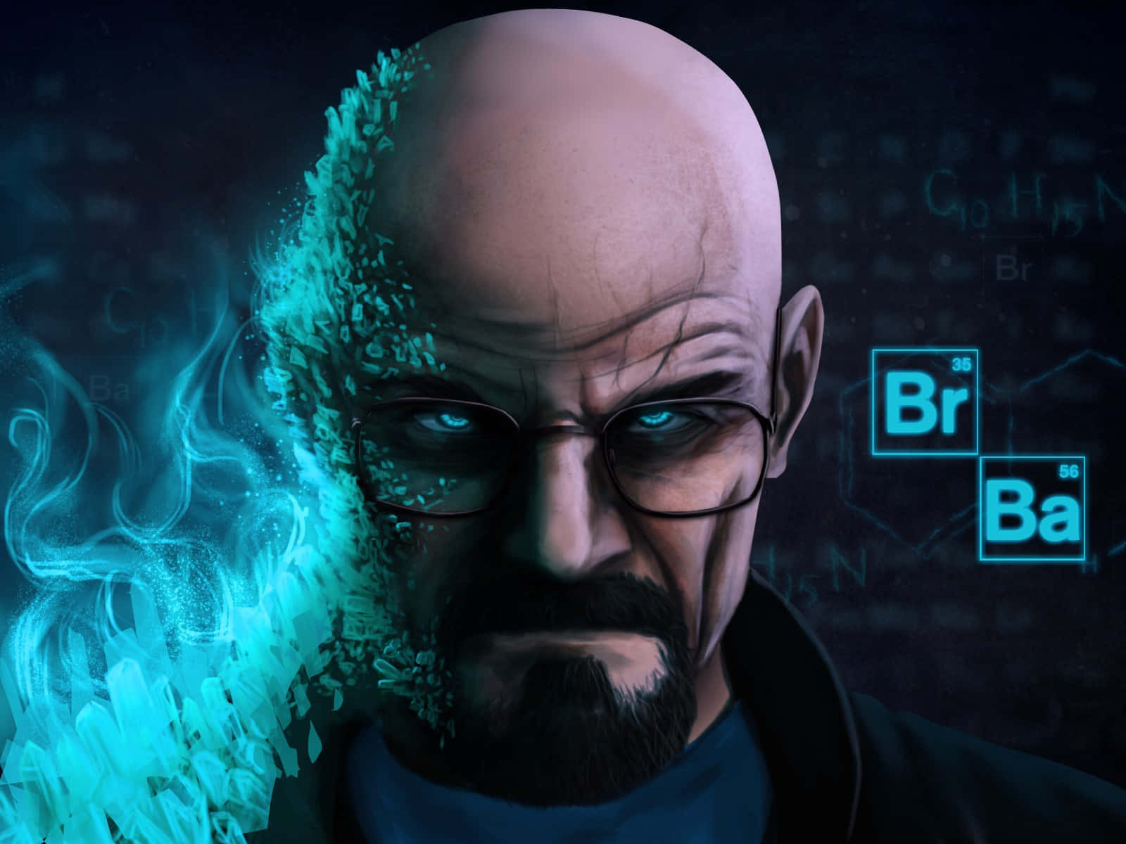 Breaking Bad Walter White Transformation Art Wallpaper