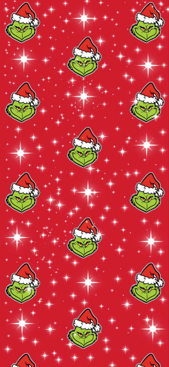 Breathe In The Spirit Of Christmas With This Cheery Cute Grinch. Wallpaper