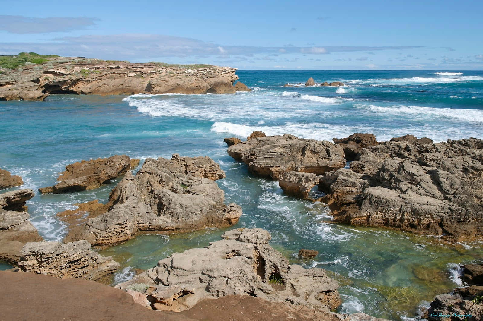 Breathtaking Panorama Of Warrnambool Beach Wallpaper