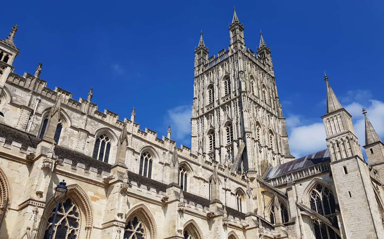 Breathtaking Sunset Over Gloucester Cathedral, Uk Wallpaper