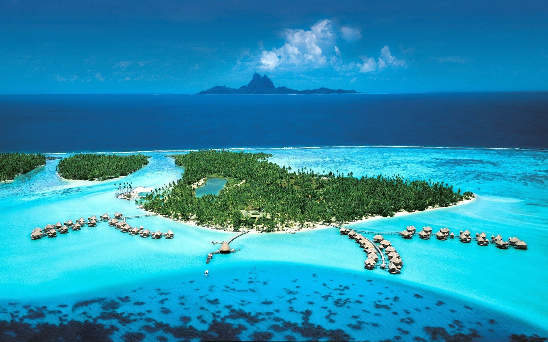 Breathtaking View Of Bora Bora Island Wallpaper