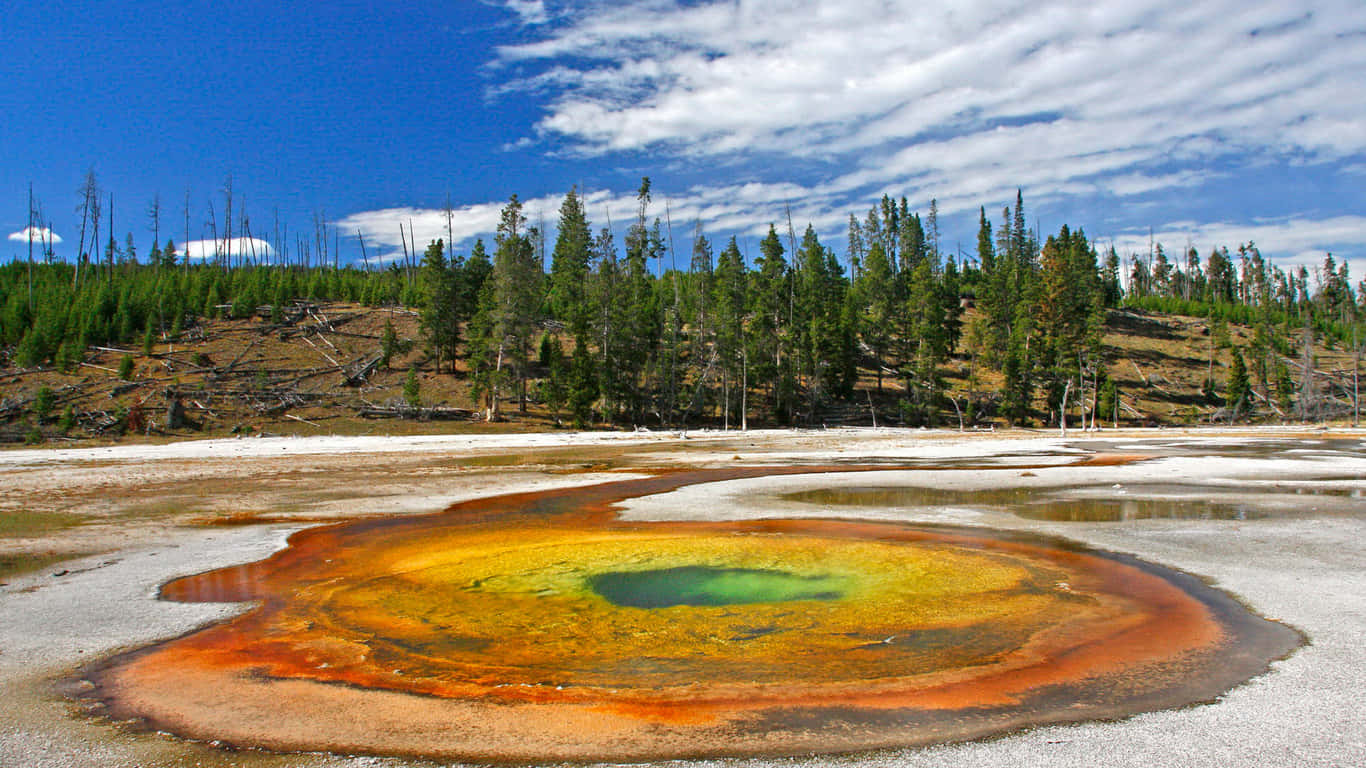 Breathtaking View Of Yellowstone National Park Wallpaper