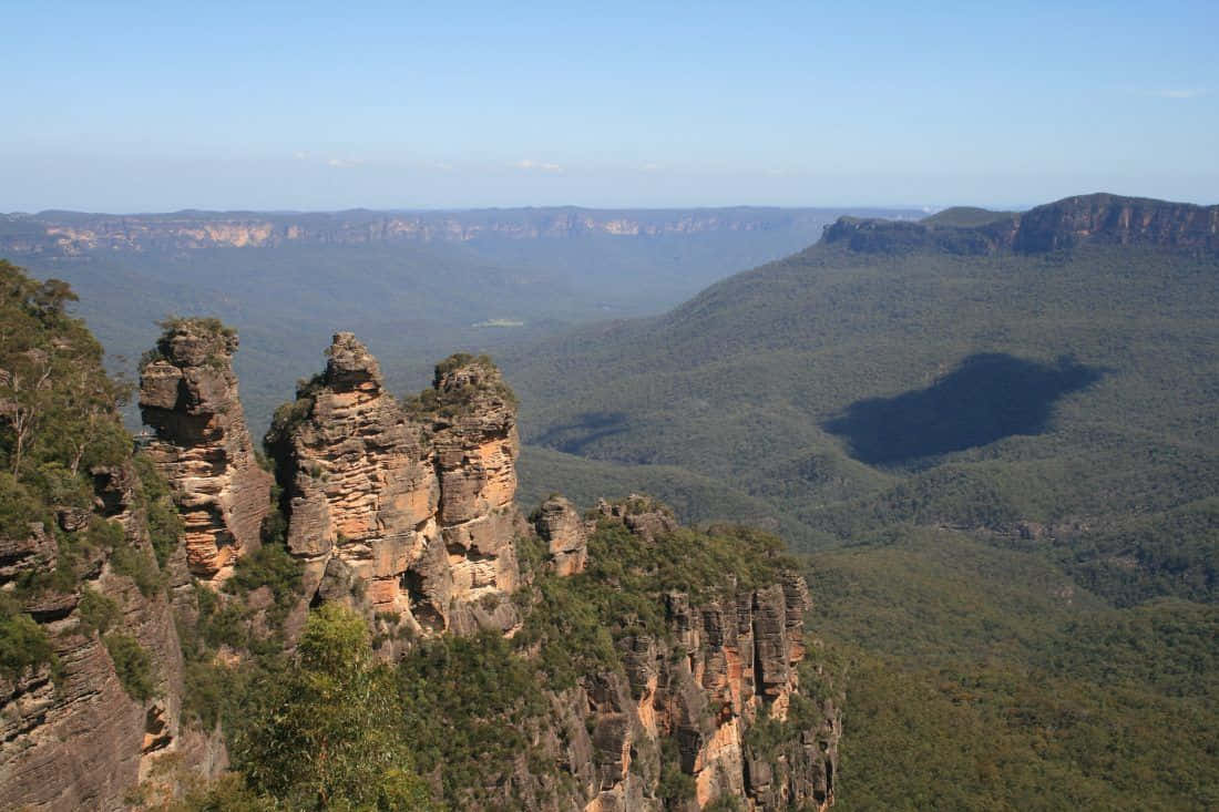 Breathtaking Views Of The Blue Mountains National Park In Australia. Wallpaper