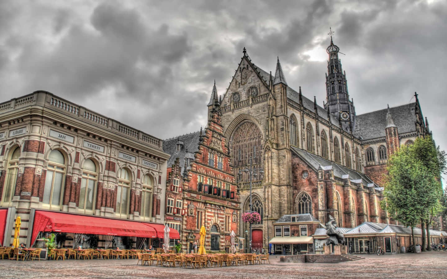 Breda Historic City Center Church Wallpaper