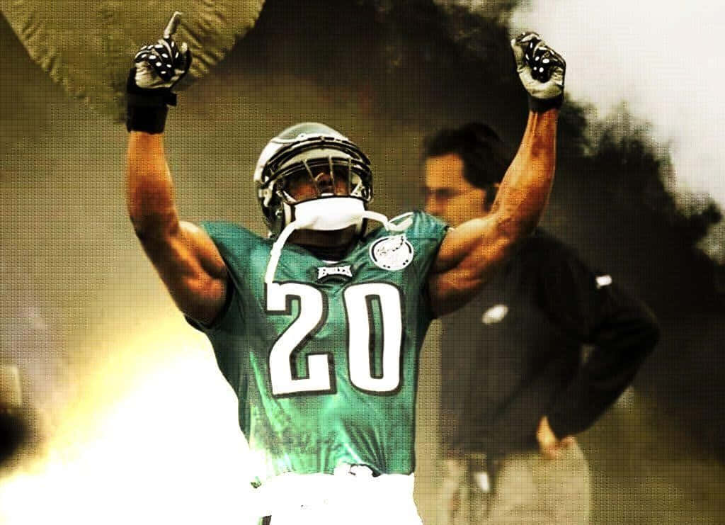 Brian Dawkins Eagles Triumphant Pose Wallpaper