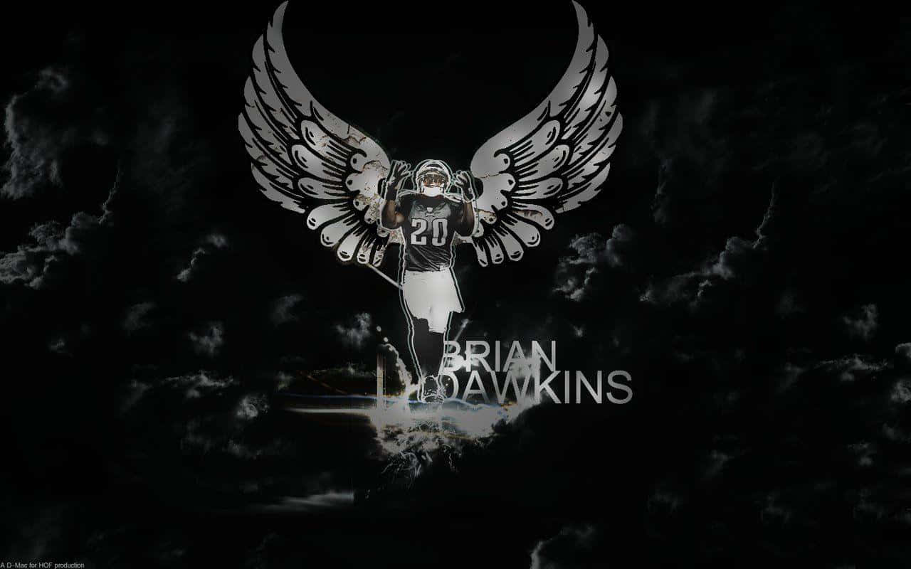 Brian Dawkins Winged Football Legend Wallpaper