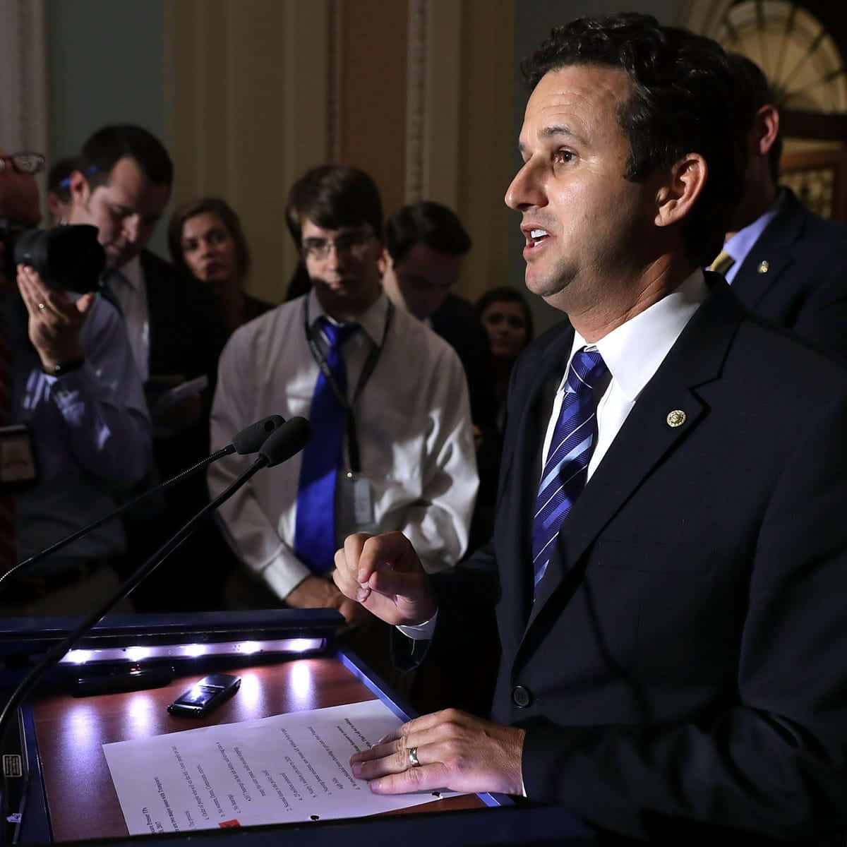 Brian Schatz With Capitol Press Wallpaper