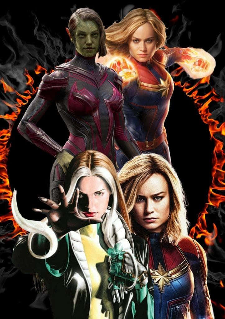 Brie Larson In The Suit Of Power As Captain Marvel 2 Wallpaper