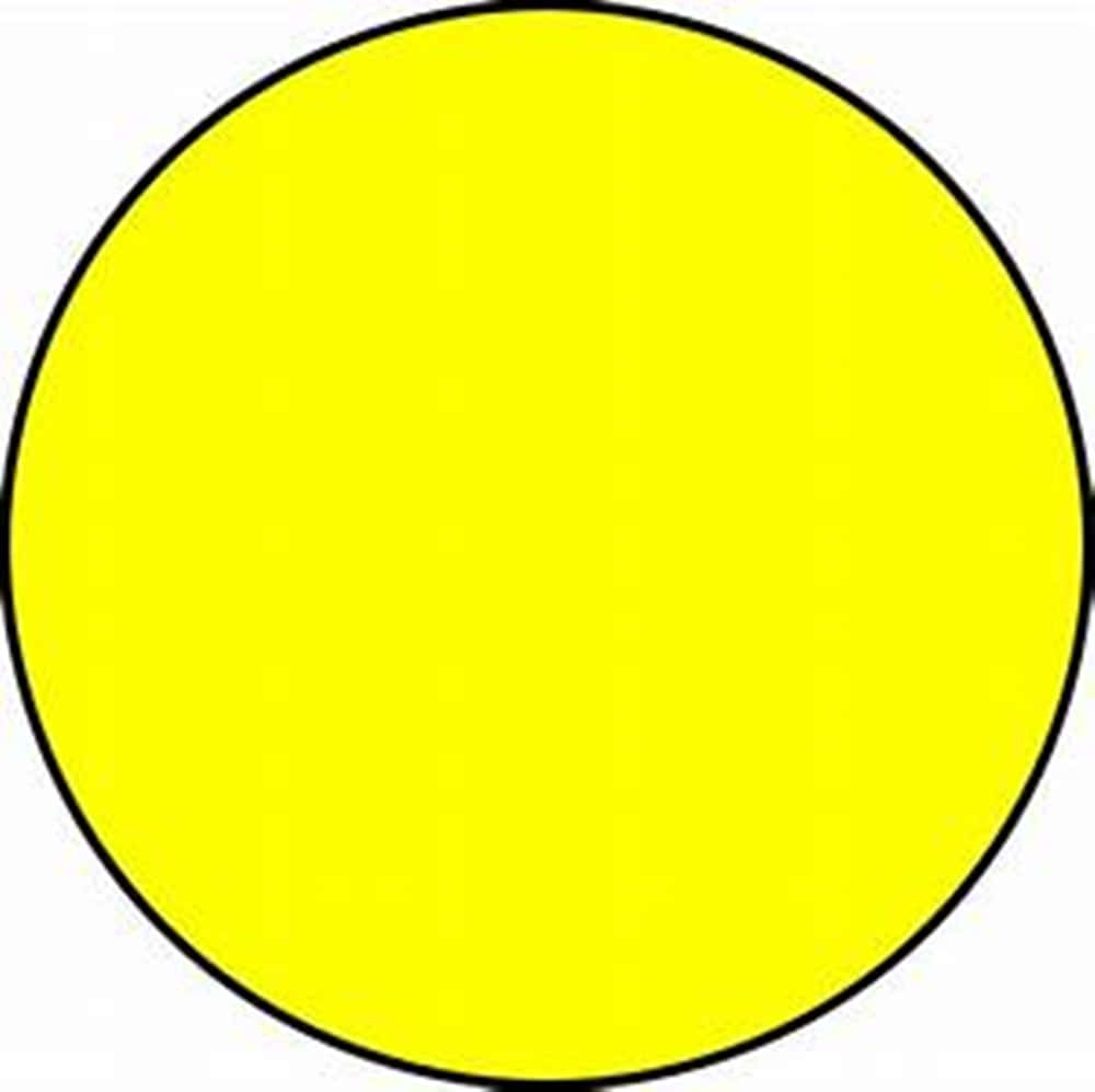 Bright Yellow Circle On White Background Wallpaper