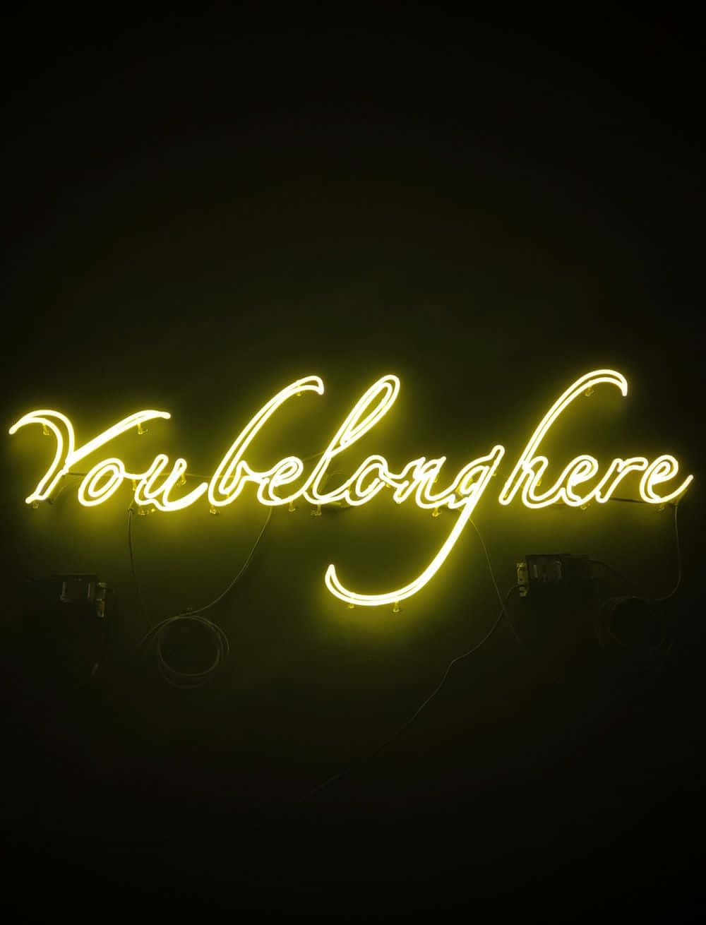 Bright Yellow Neon Light Wallpaper