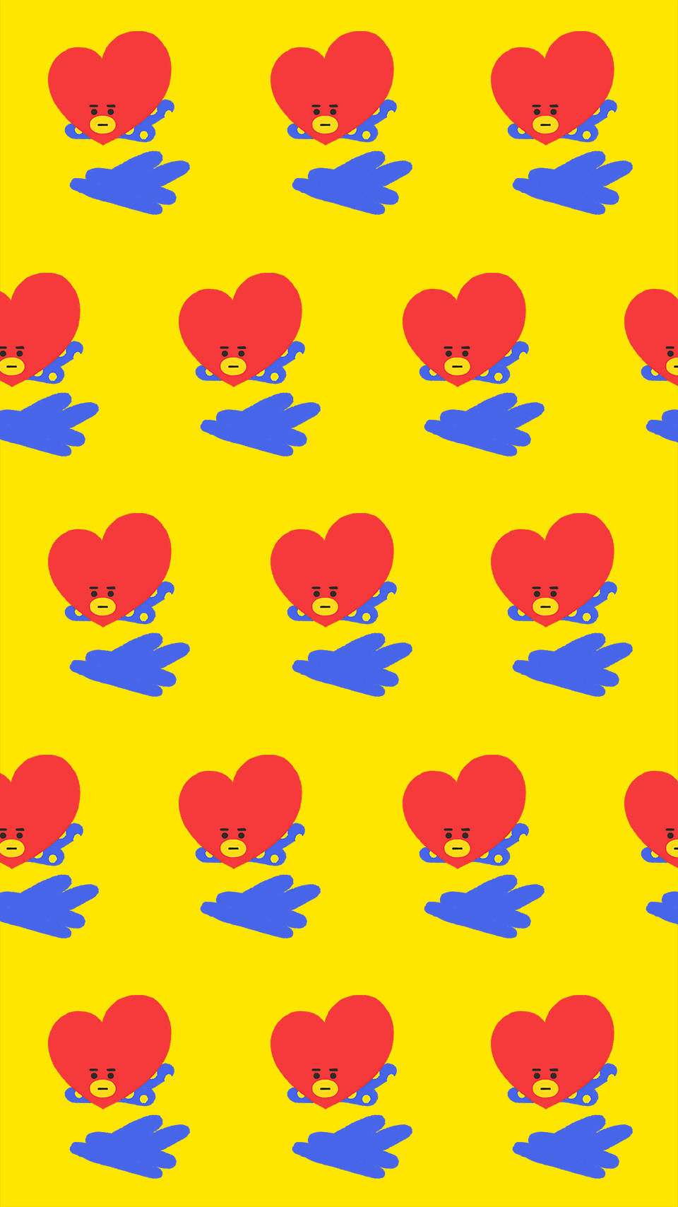 Brighten Up Your Day With Bt21's Cute And Cheerful Tata Pattern In Yellow! Wallpaper