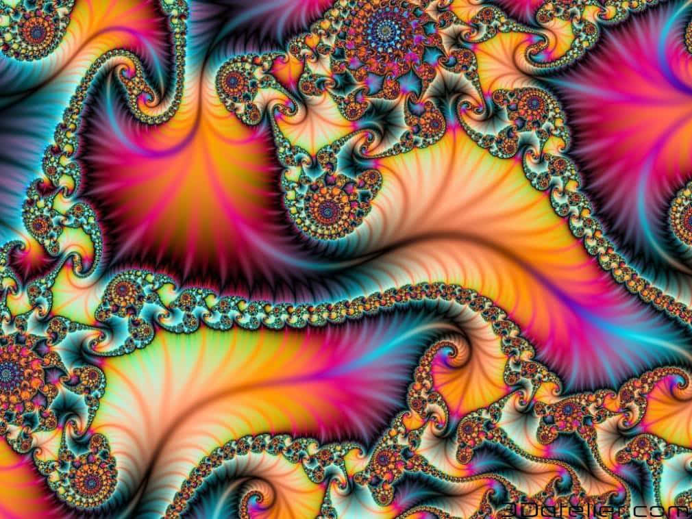 Brighten Up Your Day With This Colorful Trippy Hippie Style Wallpaper