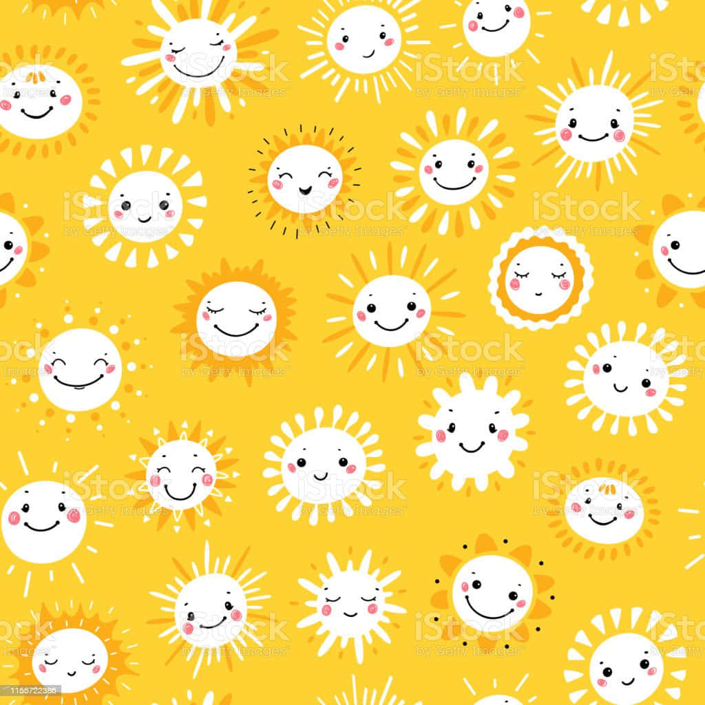 Brighten Up Your Day With This Kawaii Yellow Scene Wallpaper