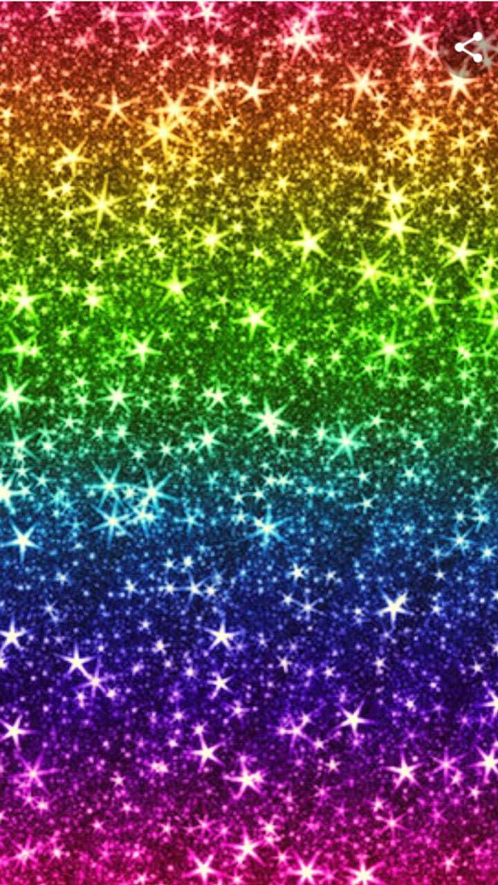 Brighten Up Your Day With This Vibrant Rainbow Glitter Wallpaper. Wallpaper