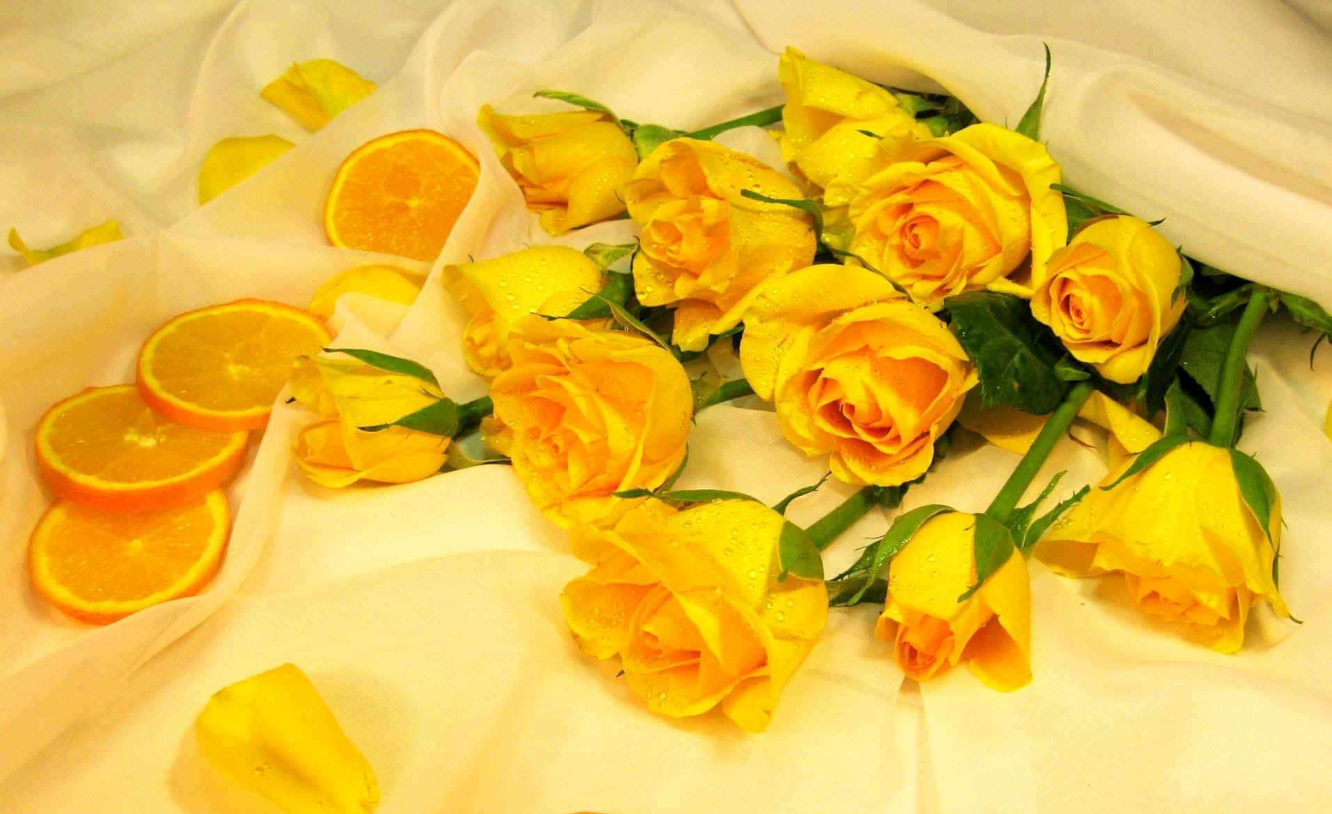 Brighten Up Your Desktop With This Elegant Yellow Aesthetic Flower Wallpaper Wallpaper