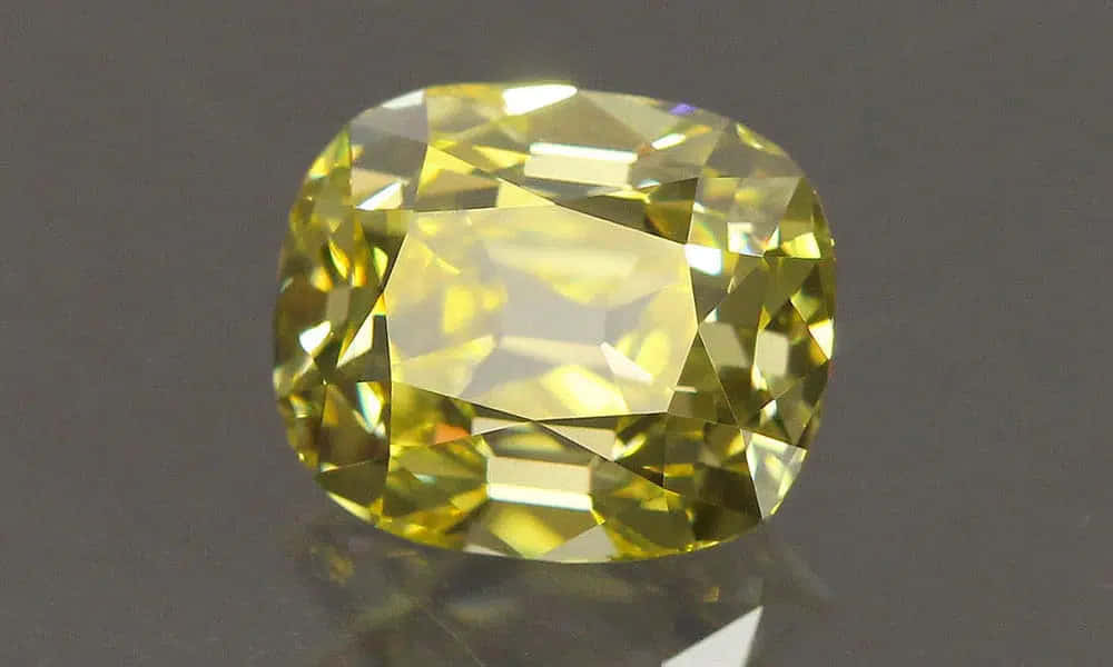 Brilliant Yellow Diamond In Close-up View Wallpaper