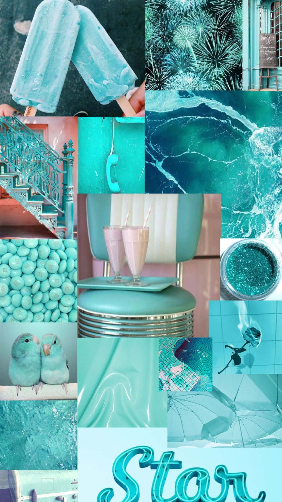 Bring A Splash Of Color And Style To Your Space With The Vibrant Turquoise Aesthetic. Wallpaper