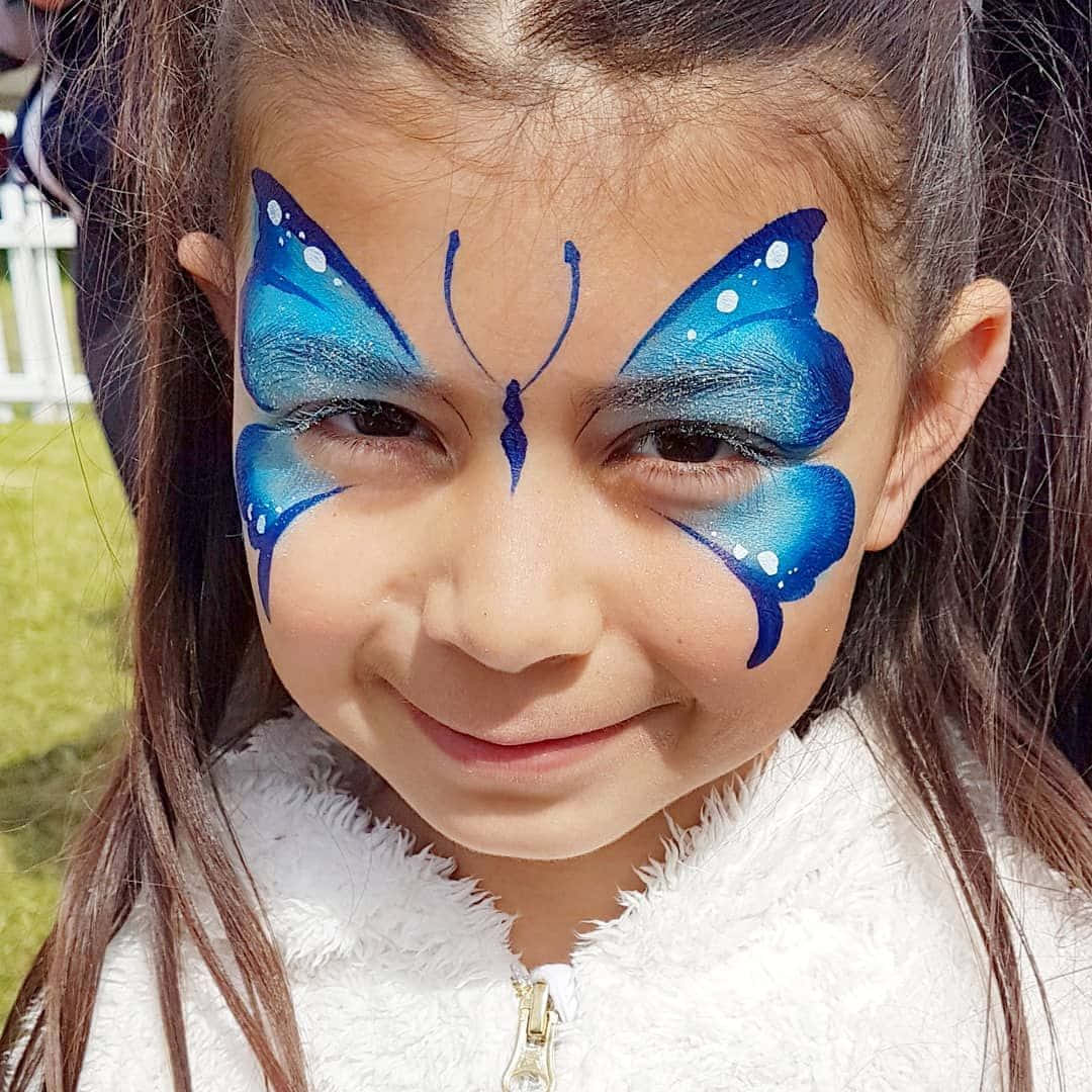 Bring Life To Your Events With Butterfly Face Paintings Wallpaper