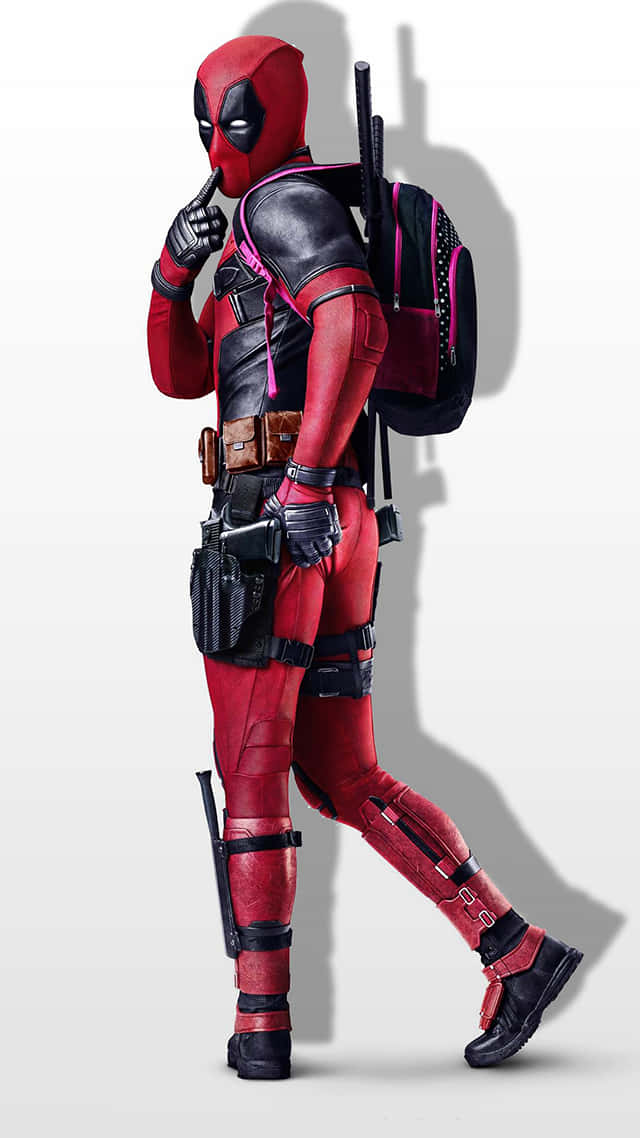 Bring Out The Fun Of Being A Superhero With This Deadpool Iphone Wallpaper Wallpaper