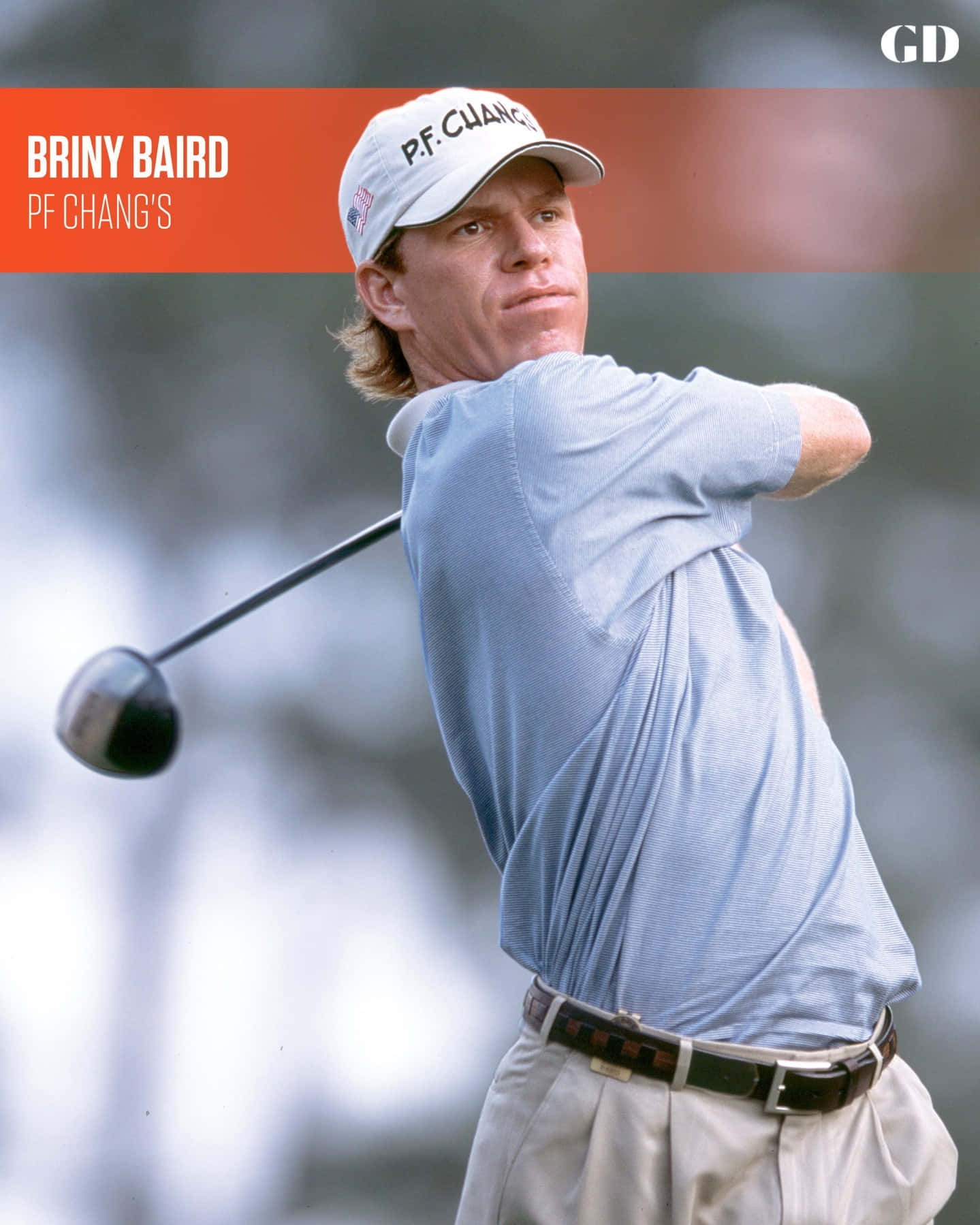 Briny Baird Perfecting His Swing On The Golf Course Wallpaper