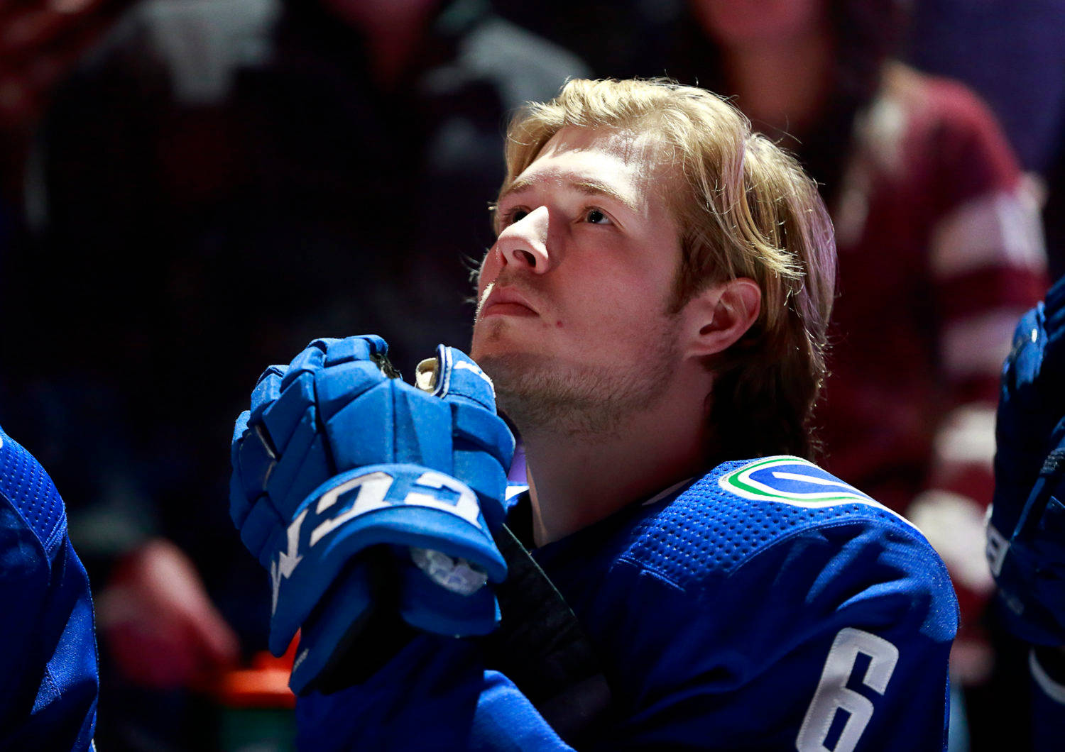 Brock Boeser Listening To National Anthem Wallpaper