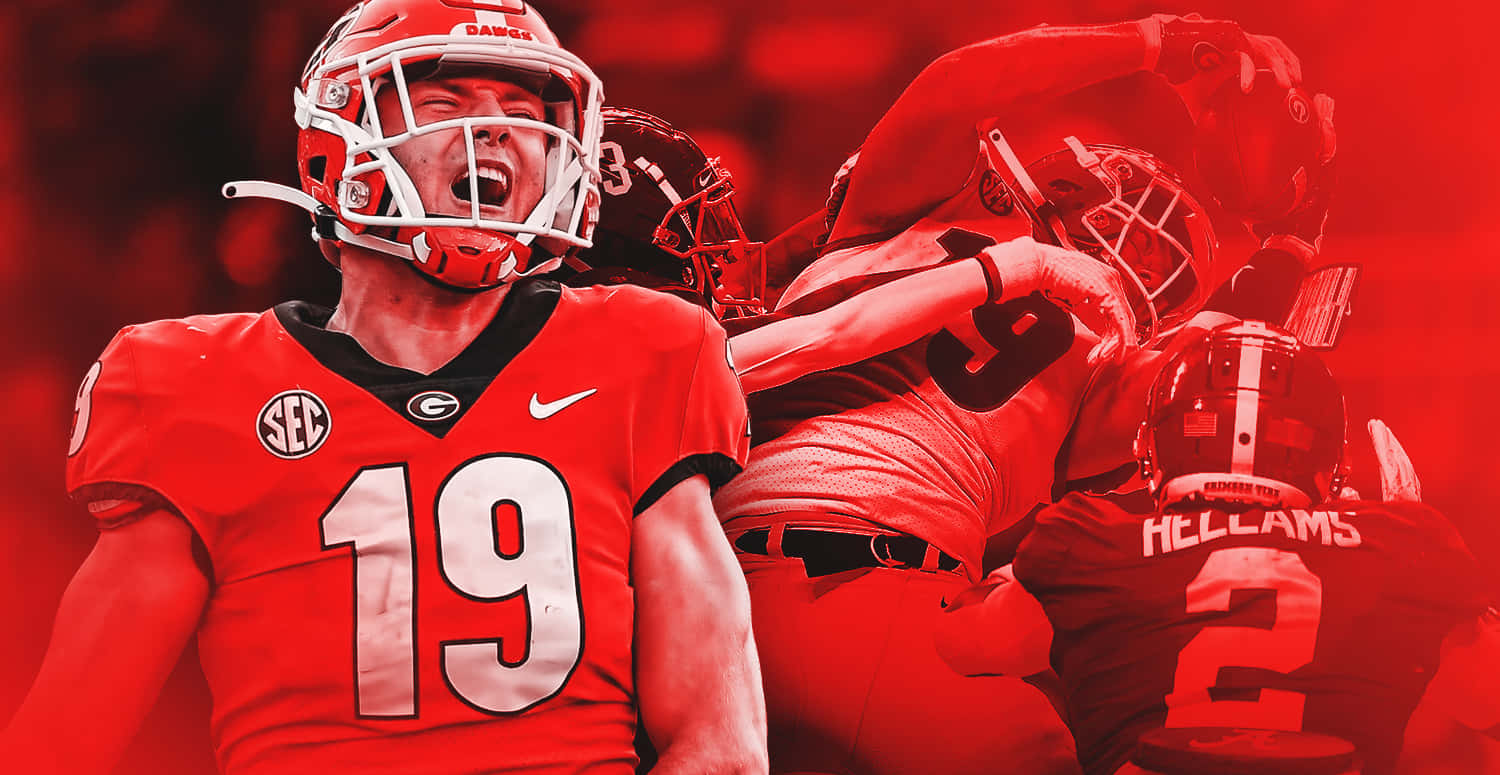 Brock Bowers Georgia Football Action Wallpaper