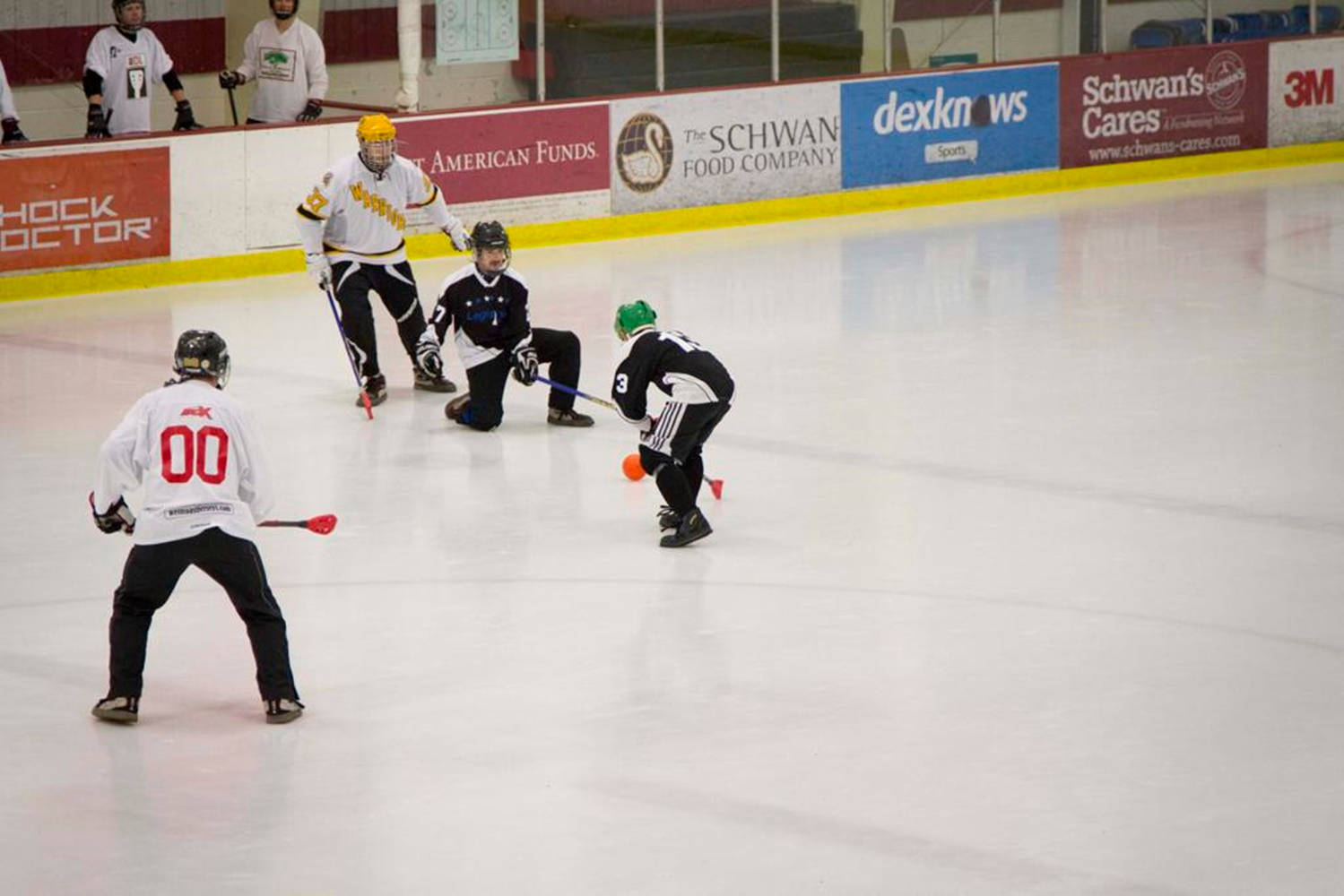 Broomball Black And White Team Wallpaper