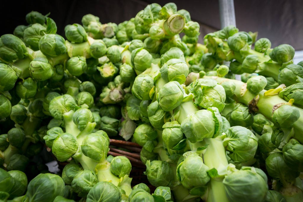 Brussels Sprouts Vegetable Attached To Stems Wallpaper