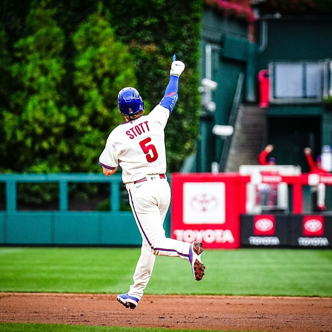 Bryson Stott Baseball Celebration Wallpaper