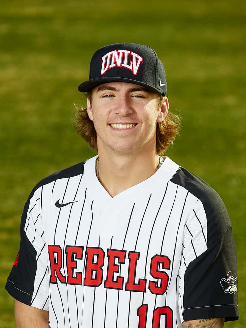 Bryson Stott U N L V Rebels Baseball Portrait Wallpaper