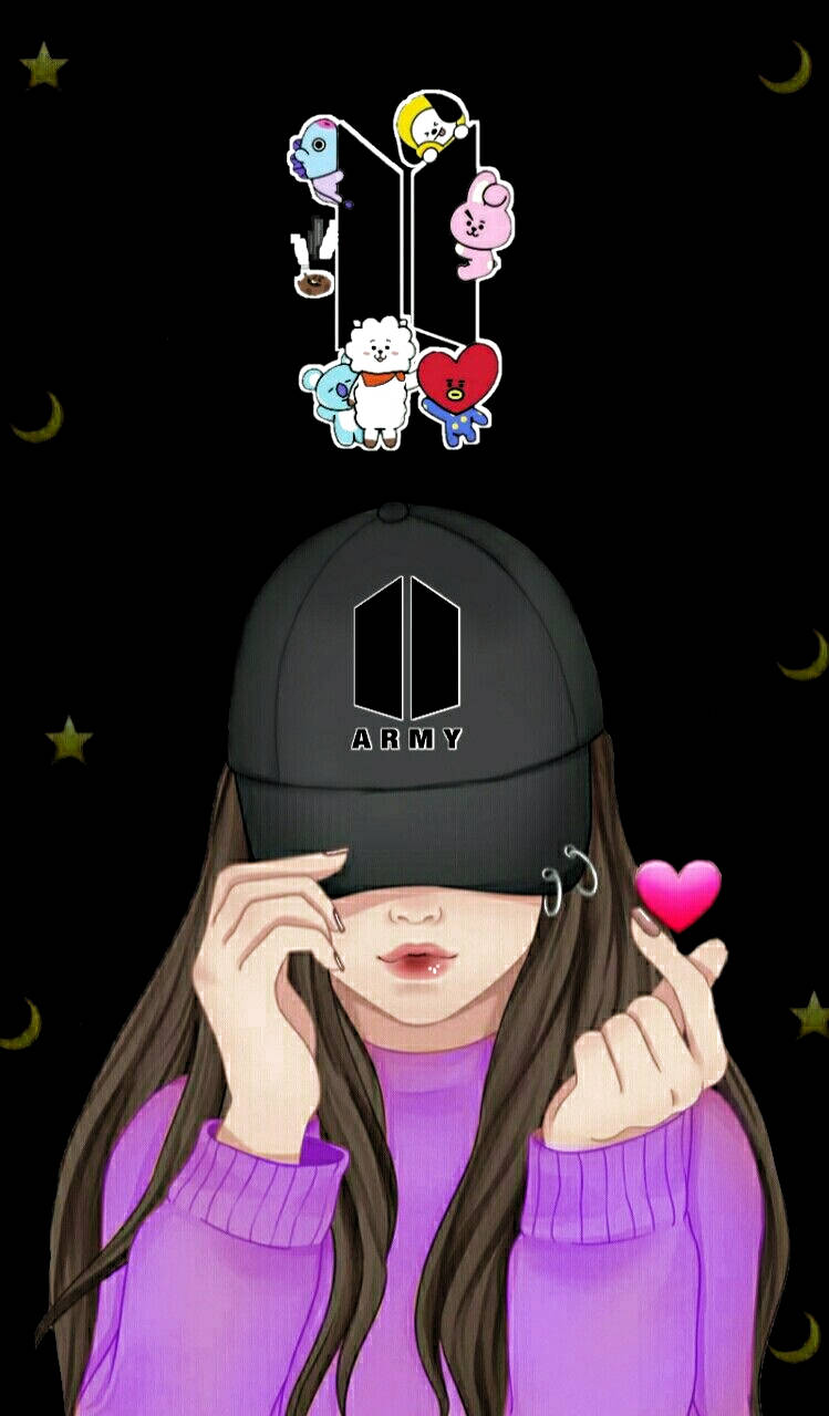 Bt21 Kawaii Bts Army Girl Wallpaper